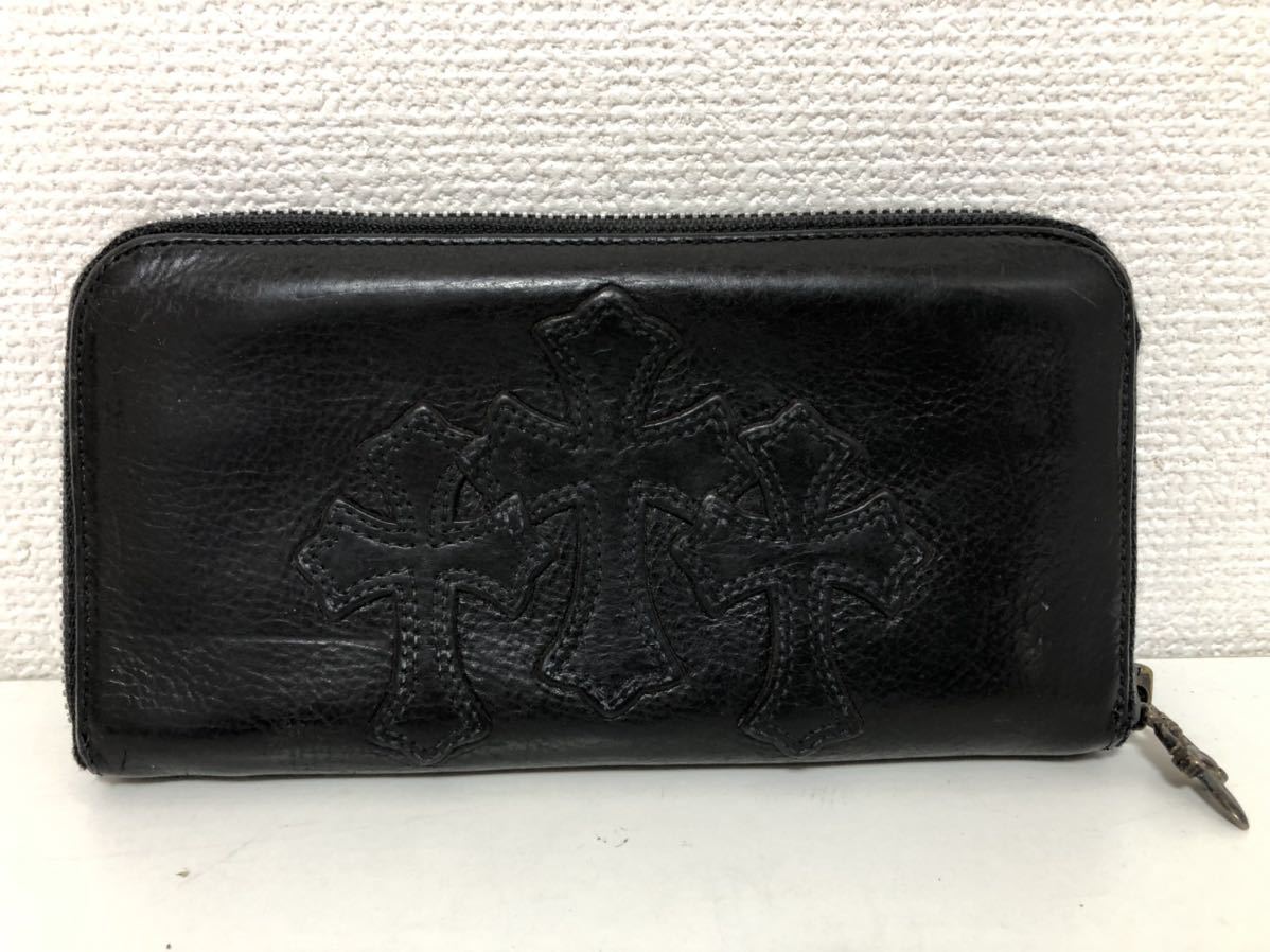 で 売れる クロムハーツ REC F ZIP 3クロスラウンドジップレザー