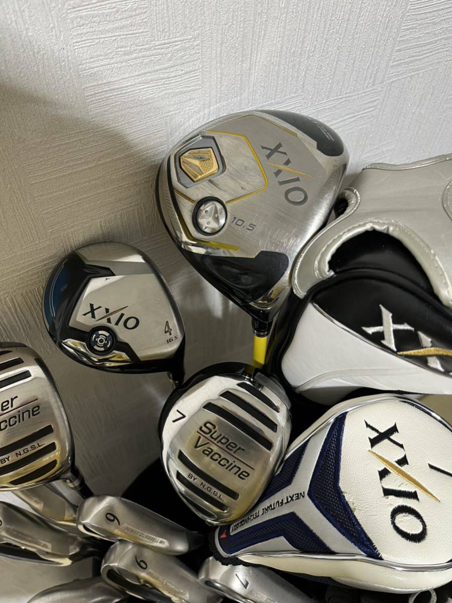 超豪華XXIO7代目等13本ゴルフセットS+豪華XXIO キャデバッグ+オマケ