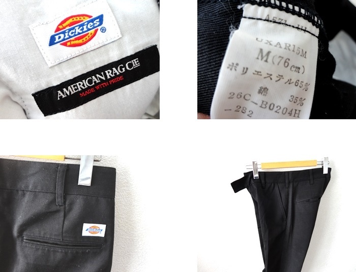 AMERICAN RAG CIE:アメリカンラグシー/Dickies 別注/ブーツカット ワークパンツ/チノパン/ブラック/Msize/スラックス ディッキーズ_画像10