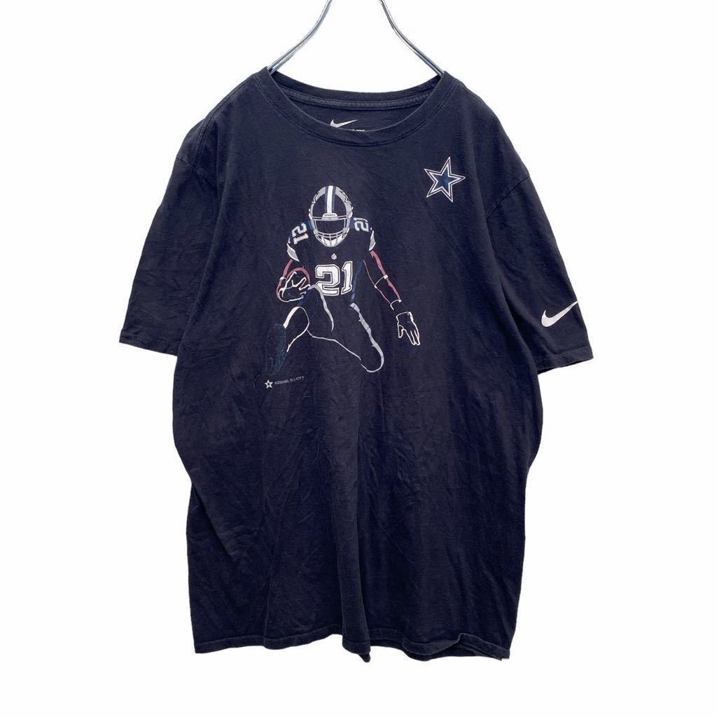 NIKE 半袖 プリント Tシャツ XL ブラック ホワイト アメフト NFL カウボーイズ 21 スポーツ ナイキ 古着卸 アメリカ仕入 a504-5261_画像1