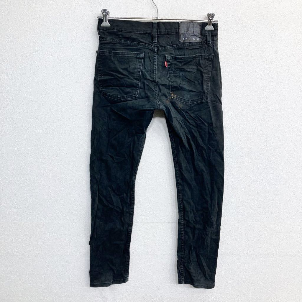 Levi's 510 デニムパンツ W30 リーバイス スキニー ブラック 古着卸 アメリカ仕入 2304-1114_画像4