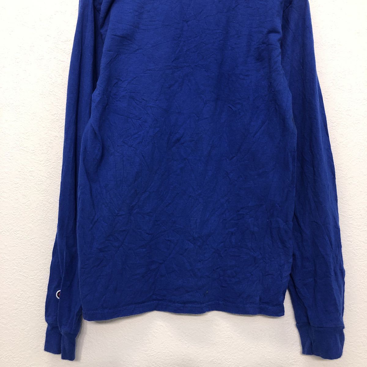 champion 長袖 プリント Tシャツ S ブルー チャンピオン ロンT ロングTシャツ カレッジロゴ 古着卸 アメリカ仕入 a503-7338_画像6