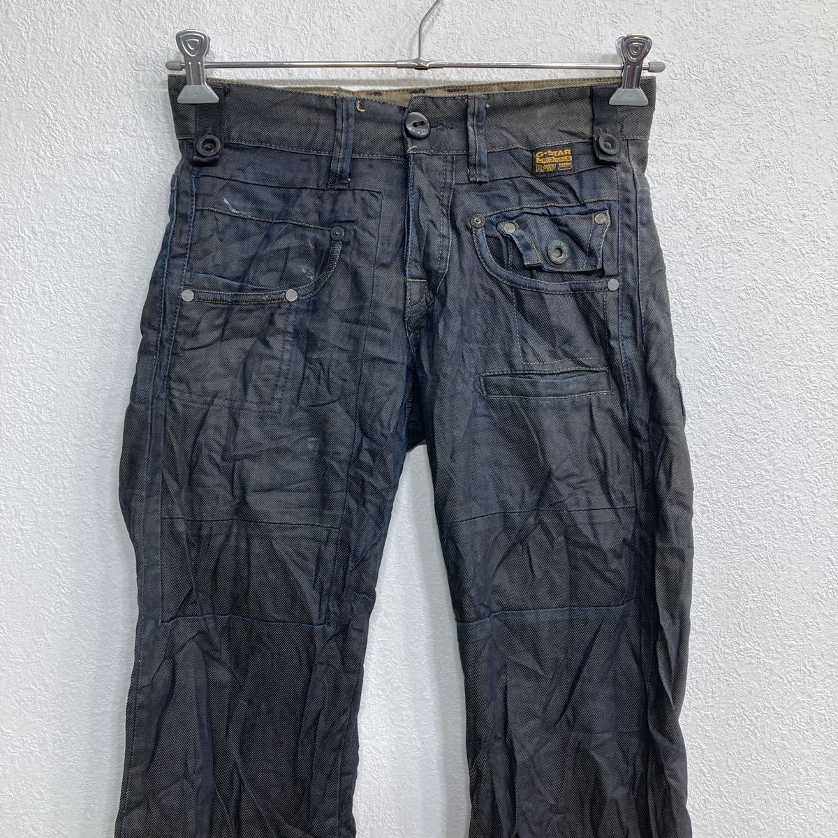 G-STAR RAW デニムパンツ W28 ジースター ボタンフライ ダークネイビー 古着卸 アメリカ仕入 2304-163_画像2