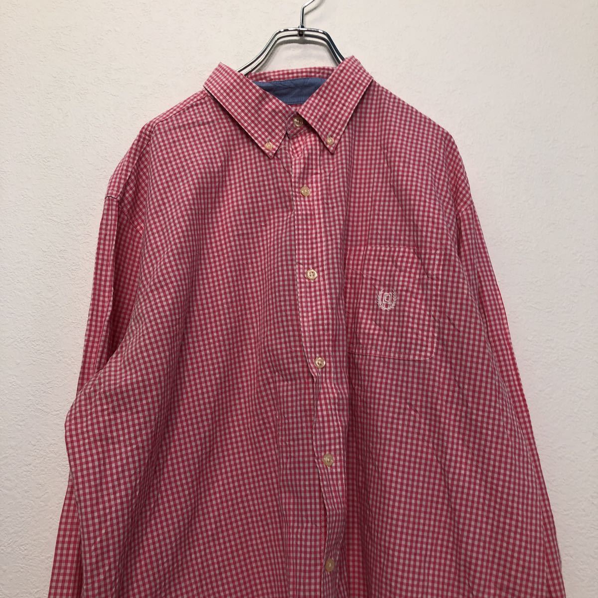 CHAPS ギンガムチェックシャツ XXLサイズ ビッグサイズ チャップス ピンク 古着卸 アメリカ仕入 a504-5206_画像2