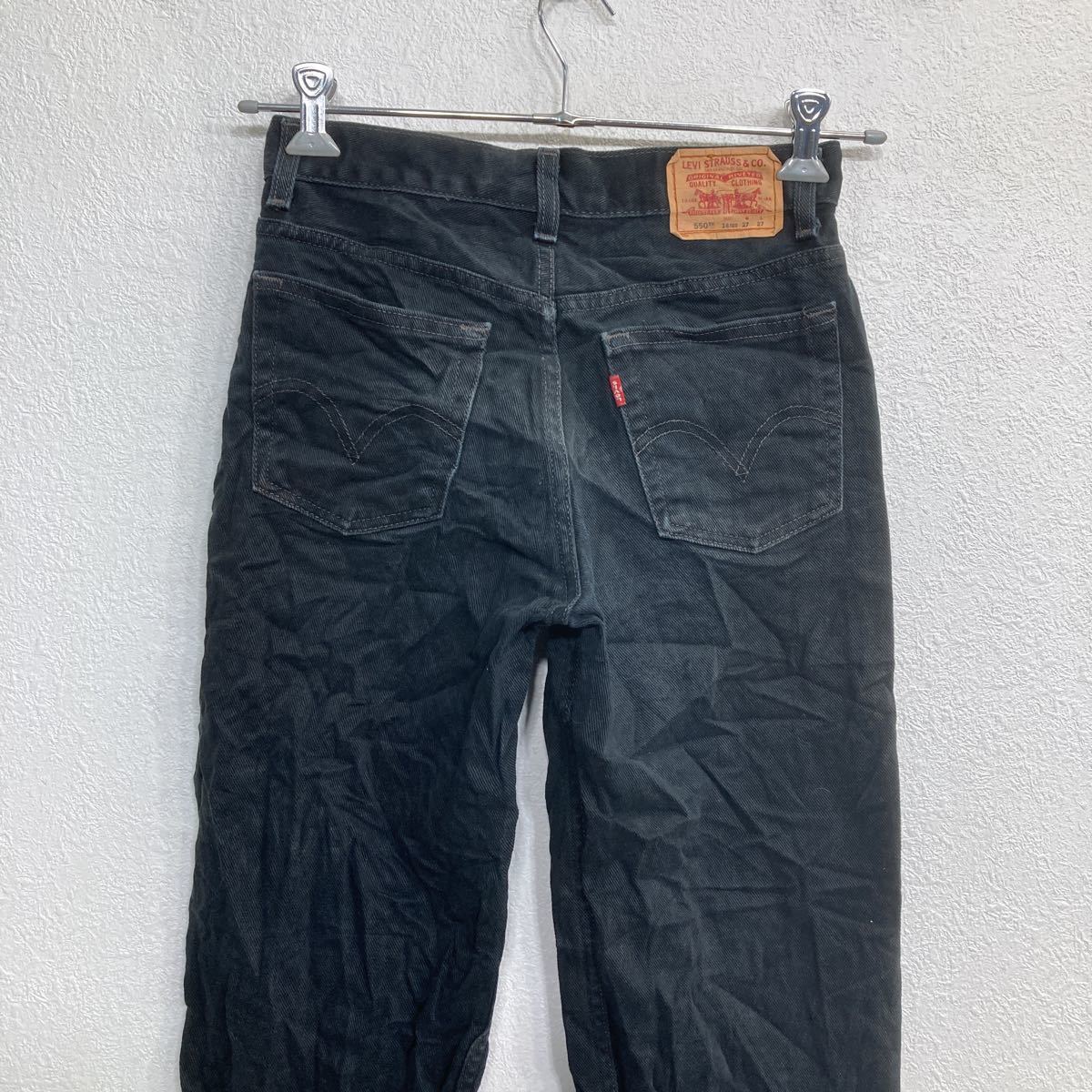 Levi's 550 デニムパンツ W28 リーバイス ウィメンズ リラックスフィット ブラック メキシコ製 古着卸 アメリカ仕入 2304-975の画像6