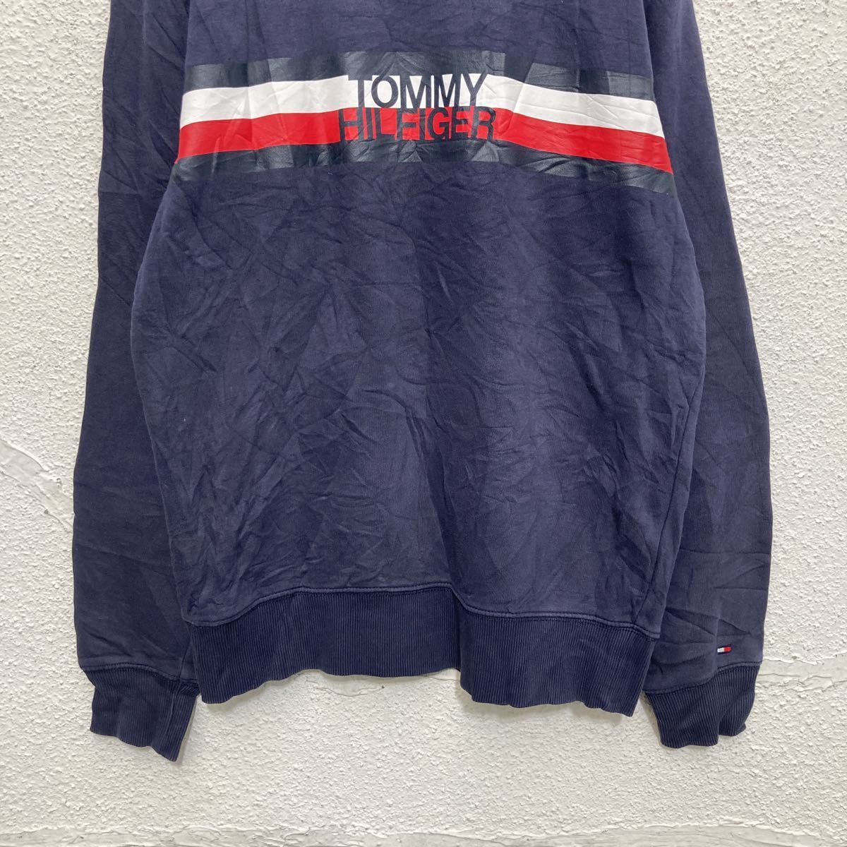 TOMMY HILFIGER スウェット トレーナー M ネイビー トミーヒルフィガー ロゴ 古着卸 アメリカ仕入 a504-5953_画像3