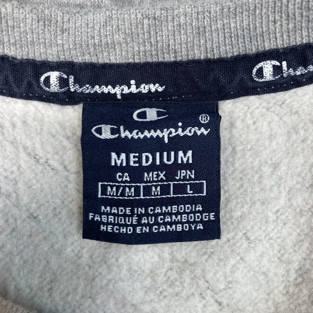 Champion スウェット トレーナー M グレー ワンポイント ロゴ チャンピオン スポーツ 古着卸 アメリカ仕入 a504-5908_画像9