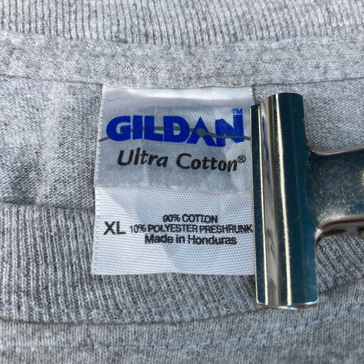 GILDAN 長袖 プリント Tシャツ XL グレー ボルドー ギルダン カレッジロゴ ビッグサイズ ロンT 古着卸 アメリカ仕入 a504-5920_画像8