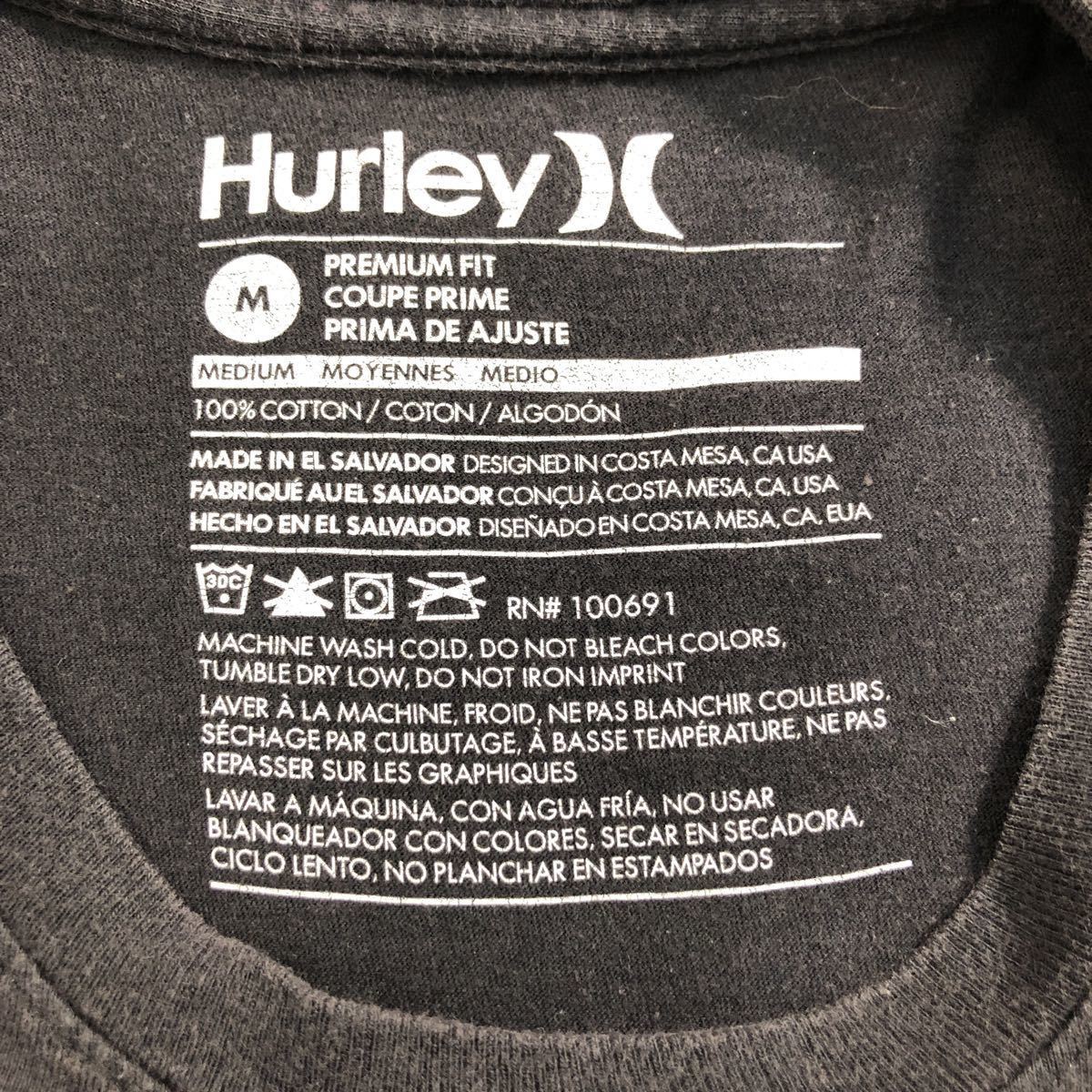 Hurley 半袖 プリント Tシャツ M ブラック ハーレー シンプル 古着卸 アメリカ仕入 a504-6174_画像7
