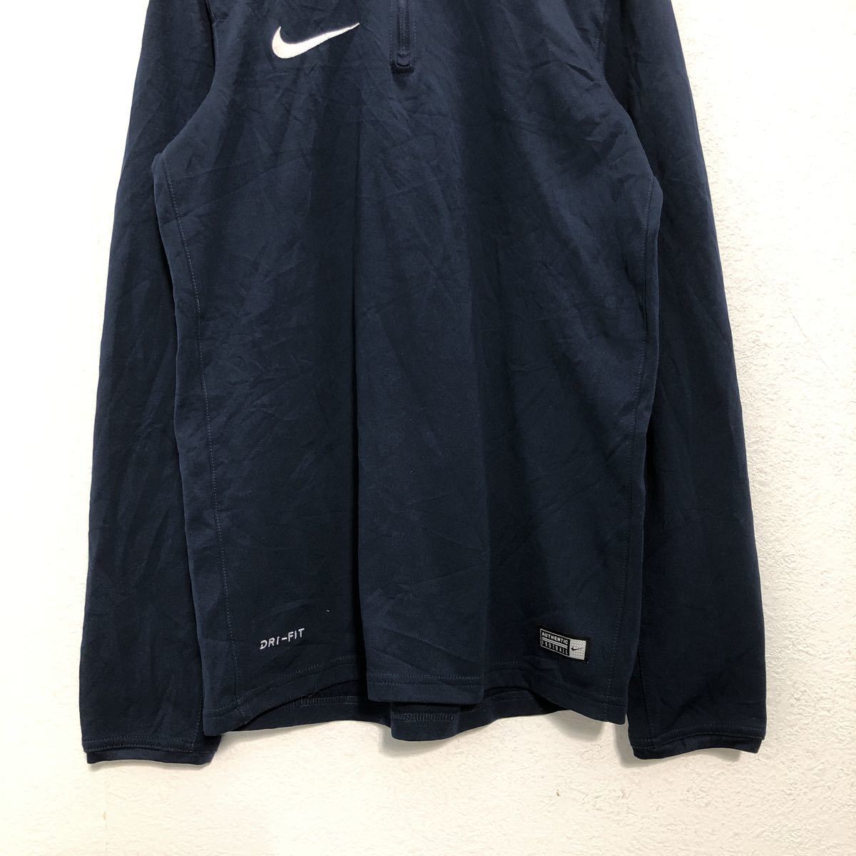 NIKE DRI-FIT half Zip jersey S size Nike sport navy blue navy old clothes . America buying up a504-6373
