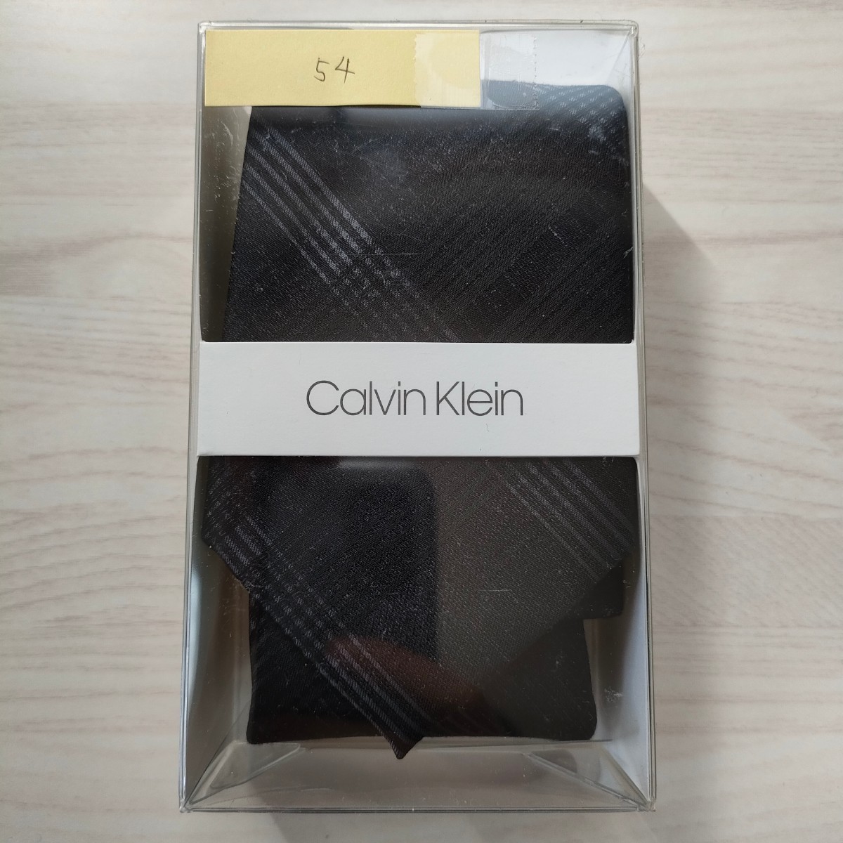 カルバンクライン（Calvin Klein)54ネクタイ新品　未使用　箱付き　未開封品付属品箱、クリアケース_画像1