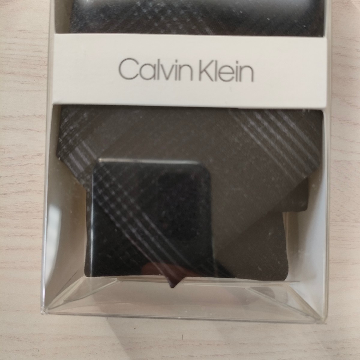  Calvin Klein (Calvin Klein)54 necktie new goods unused box attaching unopened goods accessory box, clear case 