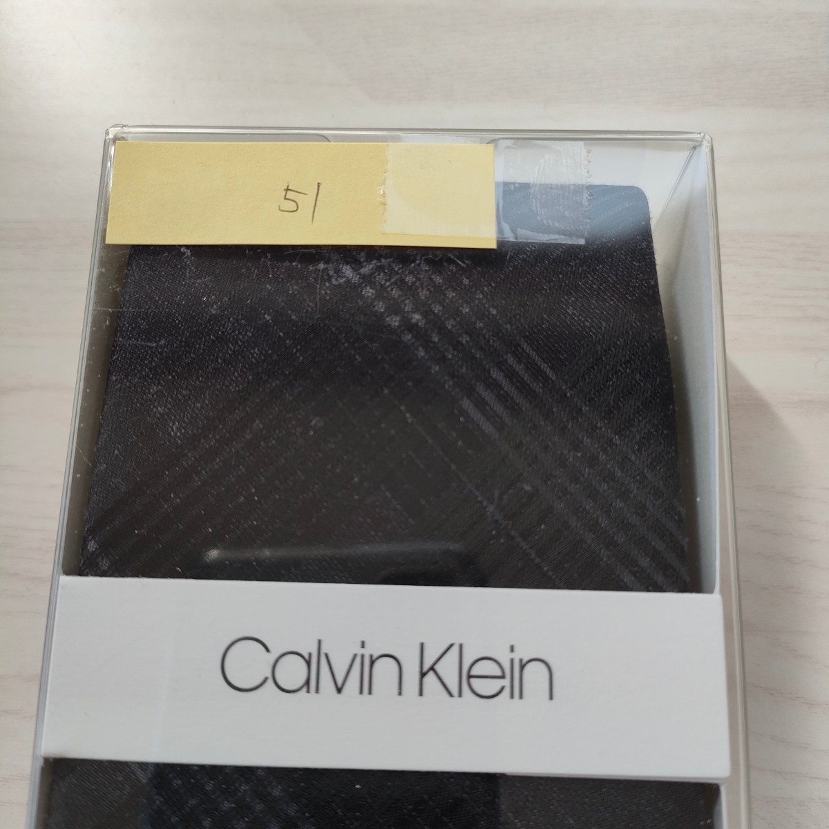  Calvin Klein (Calvin Klein)51 necktie new goods unused box attaching unopened goods accessory box, clear case 
