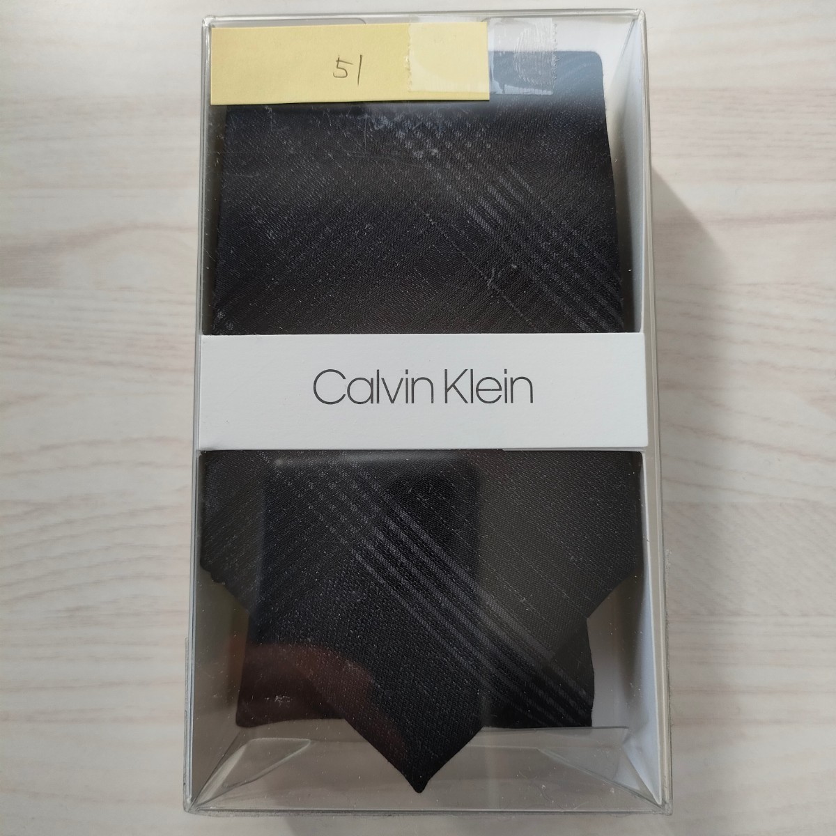  Calvin Klein (Calvin Klein)51 necktie new goods unused box attaching unopened goods accessory box, clear case 