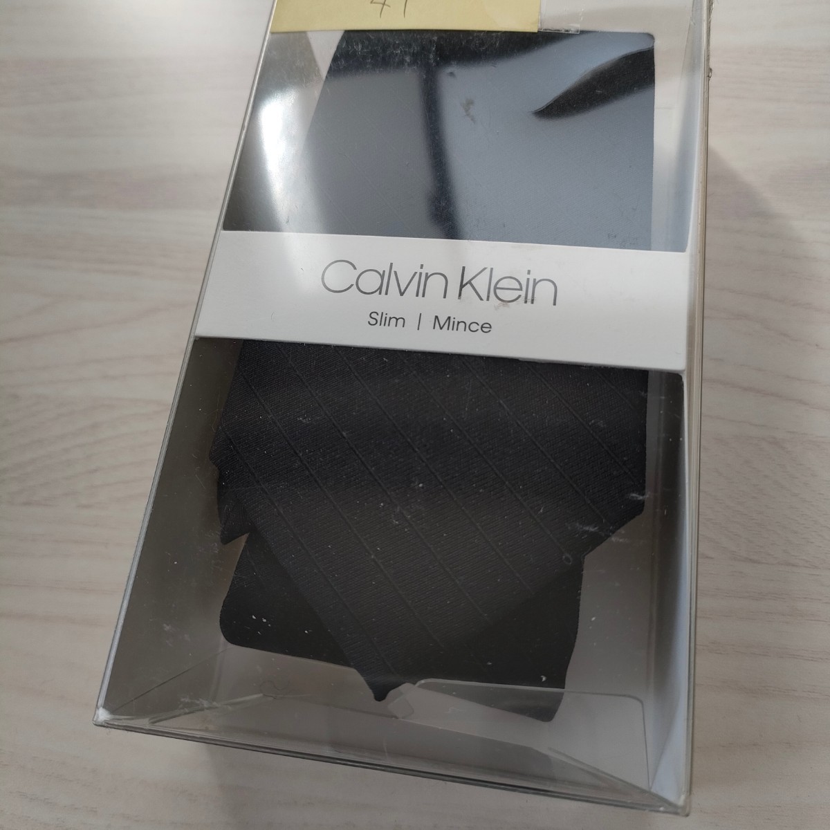  Calvin Klein (Calvin Klein)41 necktie new goods unused box attaching unopened goods accessory box, clear case 