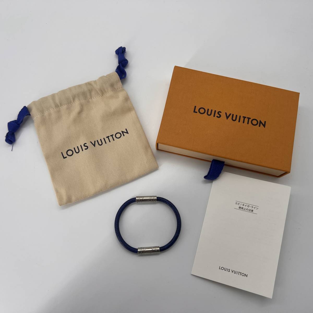 ●71301 LOUIS VUITTON（ルイヴィトン）ブレスレット ブラスレ ネオスプリット コバルト 箱付 袋付_画像1