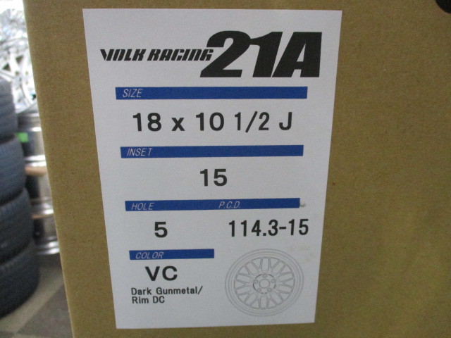未使用!!RAYS/ボルクレーシング/21A☆18インチ/10.5J+15☆5/114.3☆在庫有!!2本/深リム/メッシュ/鍛造/軽量/上品/レイズ/VOLKRACING_画像5