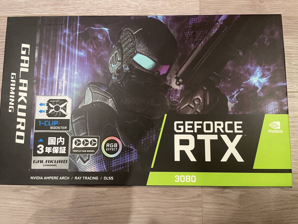 【非LHR】玄人志向製 Galakuro Gaming Nvidia GeForce RTX 3080 GDDR6X グラフィックスボード  マイニング可能