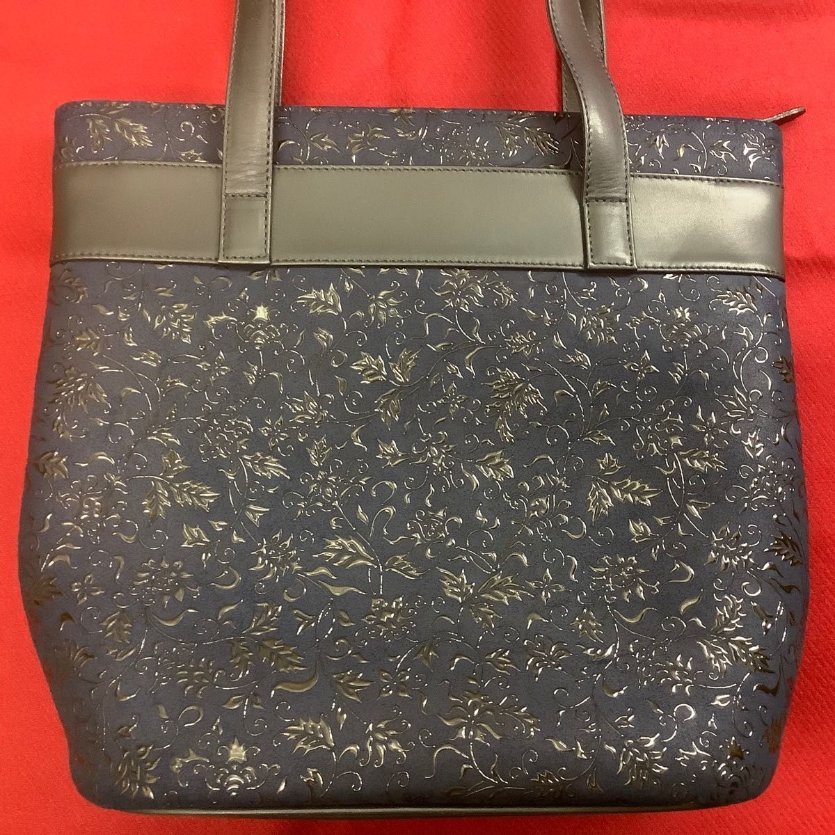 未使用 印伝(INDEN-YA)印傳屋 手提げバッグ ファスナー 価格5万前後