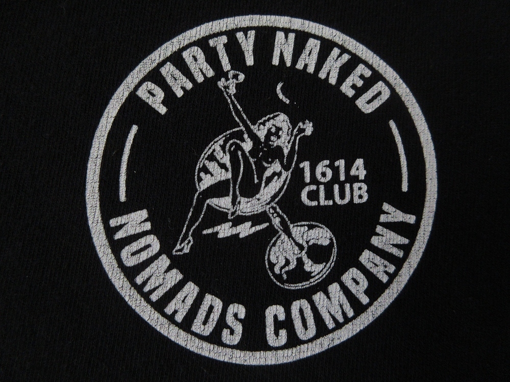 PAWN PARTY NAKED 1614 CLUB NOMADS COMPANY Tシャツ L ブラック パウン ヌード 裸体 女性 エロ アメカジ バイク スケートボード タトゥー_画像6