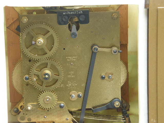 置き時計　ユンハンス　ウエストミンスター　4本線　鳳凰飾り　大理石　_画像6