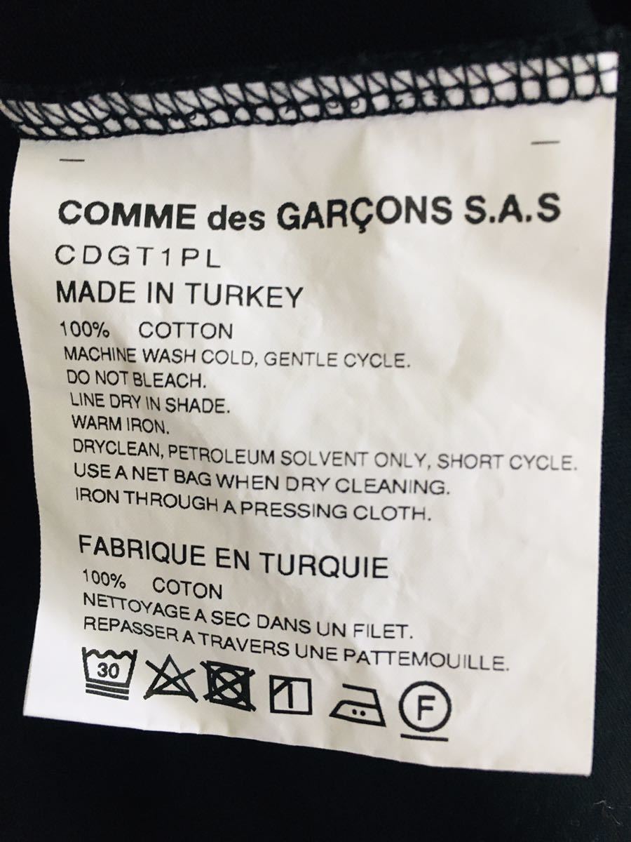 [ прекрасный товар * шедевр * мужской XL(LL)* бесплатная доставка!] Comme des Garcons рубашка черный длинный одноцветный футболка с длинным рукавом Турция производства COMME des GARCONS SHIRT