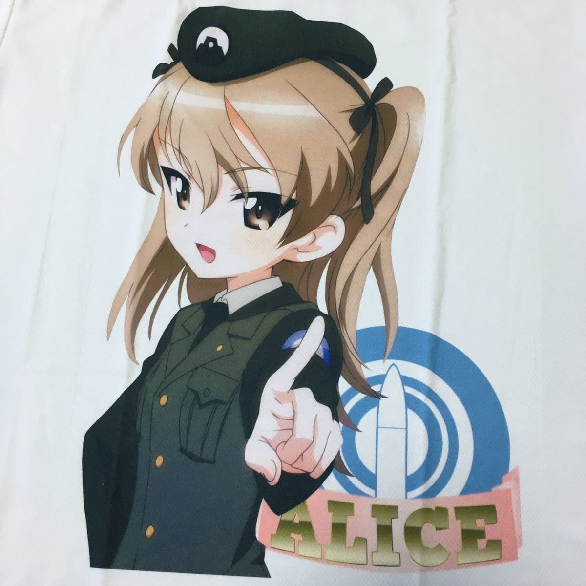 [ ポリエステル 100% ] ガールズ&パンツァー 島田愛里寿 半袖 白 tシャツ ガルパン ALICE アリス テレビ アニメ カラー グラフィック_画像3