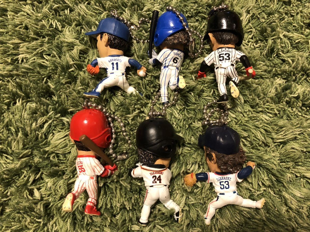 プロ野球選手フィギュアキーホルダー　セパ12チーム選手コンプリートセット　赤星　高橋　多村　小笠原　川上　松中　渡辺　谷　嶋　五十嵐_画像3