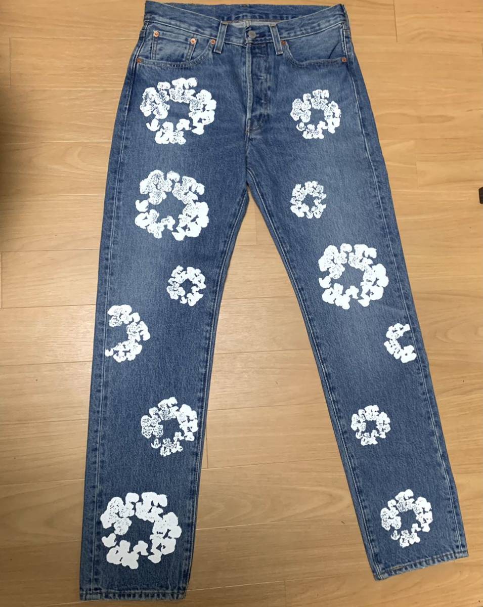 新品未使用 Denim tears levis jean W30 リーバイス ライトウォッシュ