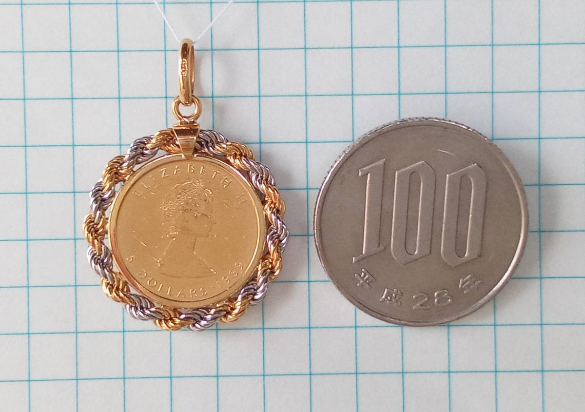 ☆K24 純金 1989年 カナダ メープルリーフコイン 1/10oz 総重量4.62g