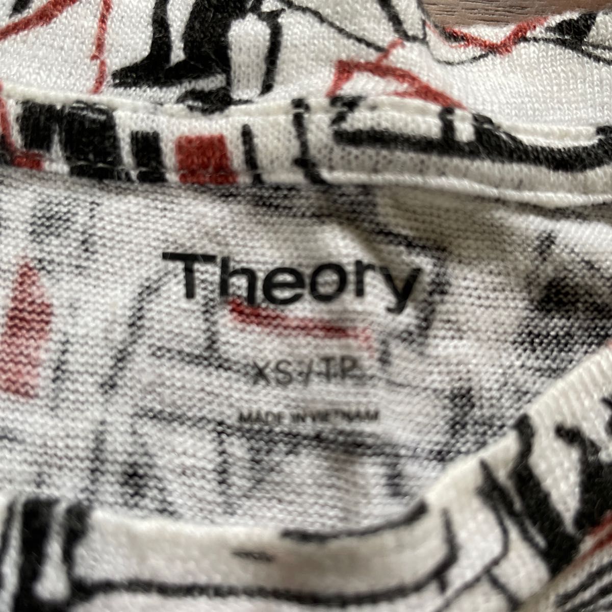 新品未着用　theory メンズ　半袖Tシャツ　XS  総柄 ポールスミス Paul Smith 麻素材