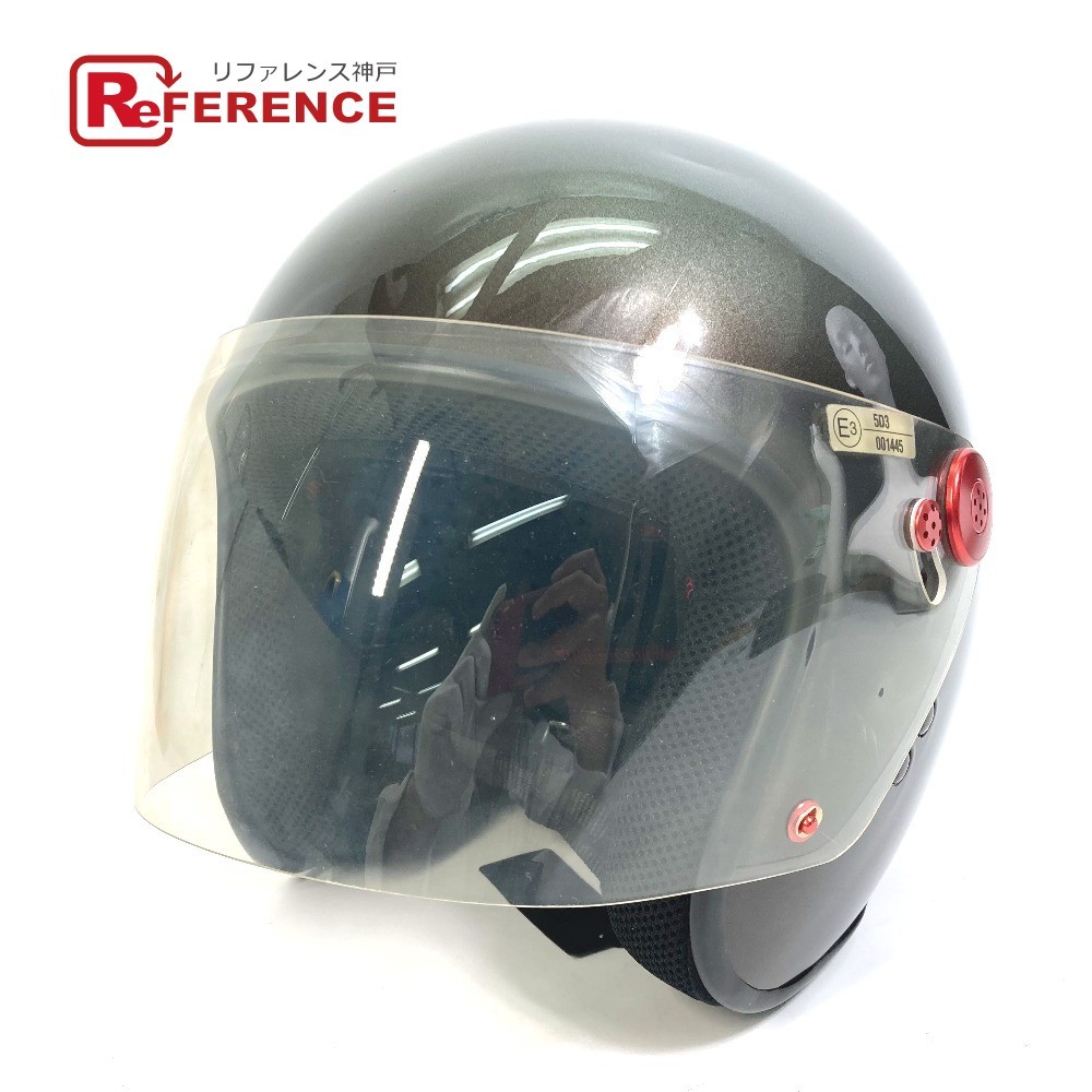 PRADA プラダ 4AH003 SUOMYコラボ スポーツ CASCO MOTO SFUM 帽子 メタリック ヘルメット プラスチック シルバー メンズ【中古】