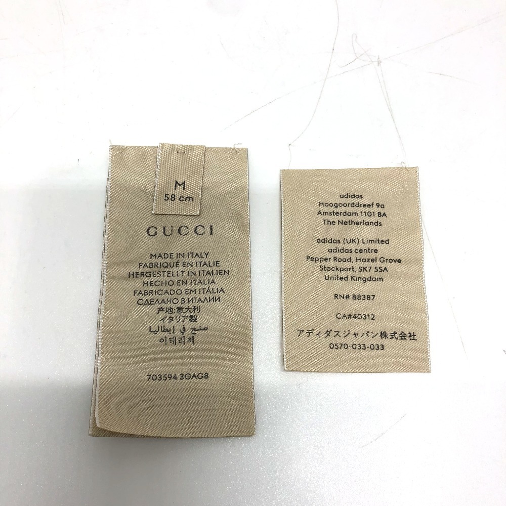 GUCCI グッチ 703594 ロゴ アディダスコラボ ヘアアクセサリー/ロゴ ヘアバンド ポリエステル ホワイト レディース【中古】_画像8