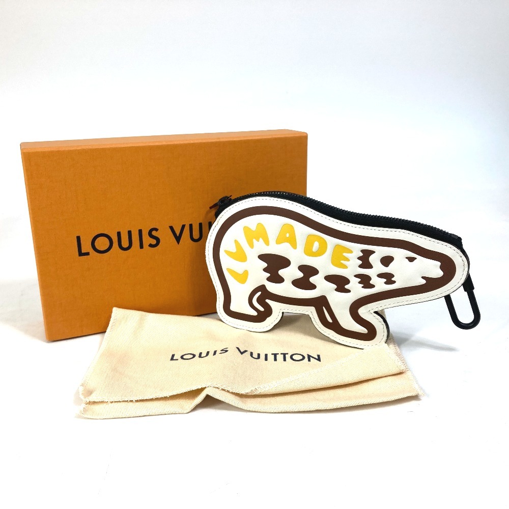 LOUIS VUITTON ルイヴィトン N60387 NIGO LVスクエアード コインカード・ホルダー ベア 財布 小銭入れ コインケース レザー【中古】美品の画像9