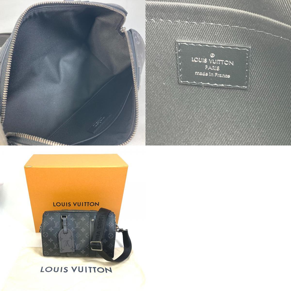 LOUIS VUITTON ルイヴィトン M45936 モノグラムエクリプス シティ キーポル 斜め掛け ショルダーバッグ ブラック メンズ【中古】未使用_画像10