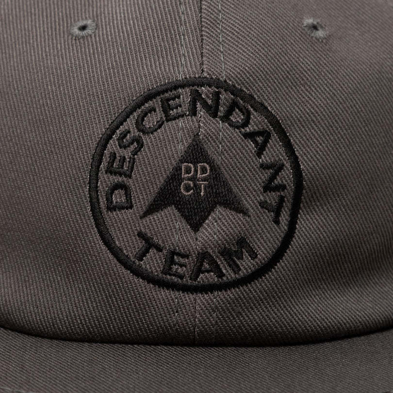 希少★新品本物【GRAY】★TEAM 6PANEL ツイル チーム シータス 刺繍ロゴ パネル 正規店購入 ディセンダント 限定 入手困難 Descendant 23SS_画像2