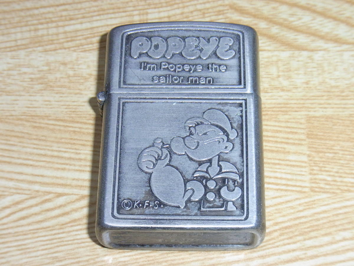 A○ポパイ POPEYE ZIPPO型オイルライター 両面柄○ mariposablanca.org.mx