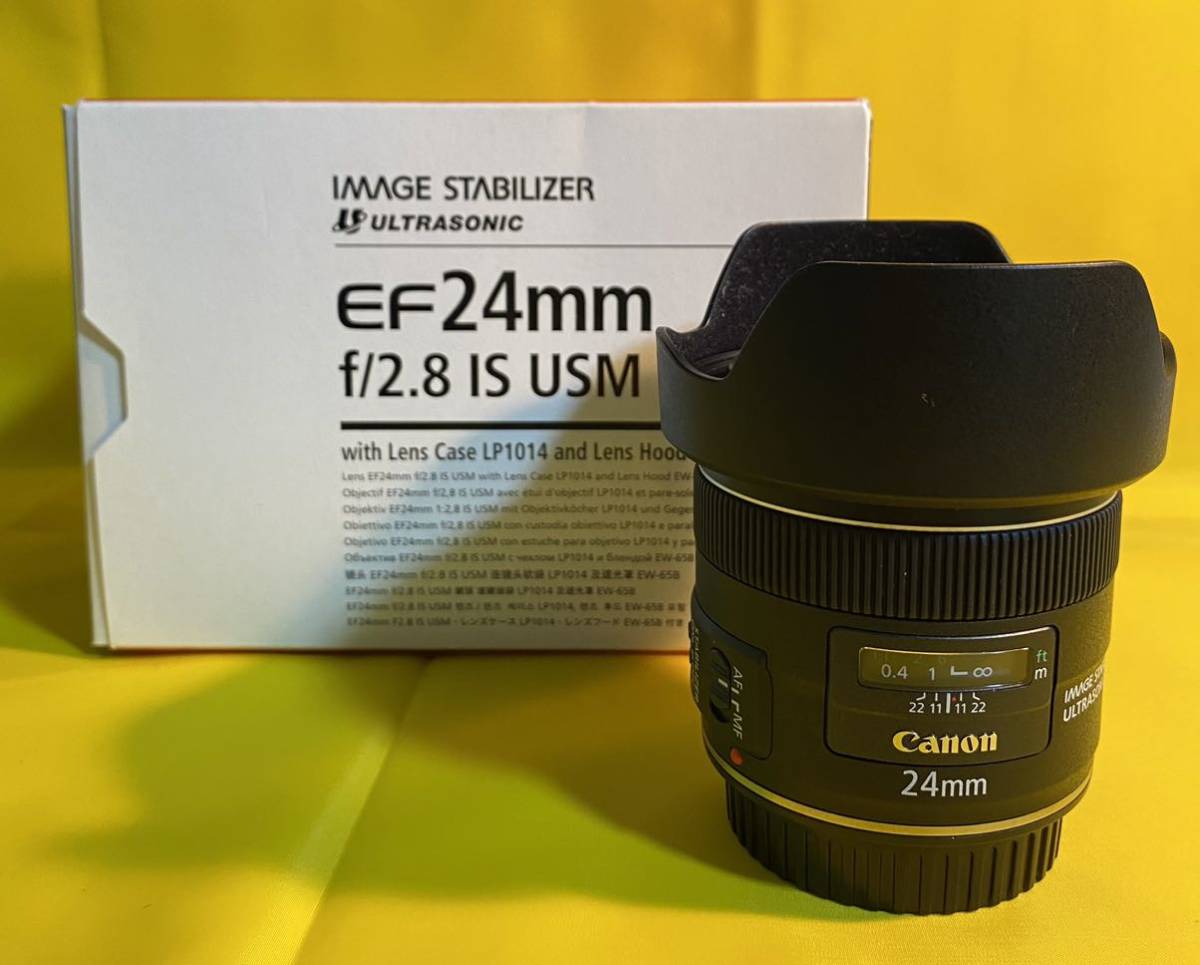 しています】 キヤノン canon EF 24mm f2.8 IS USM 広角 単焦点レンズ