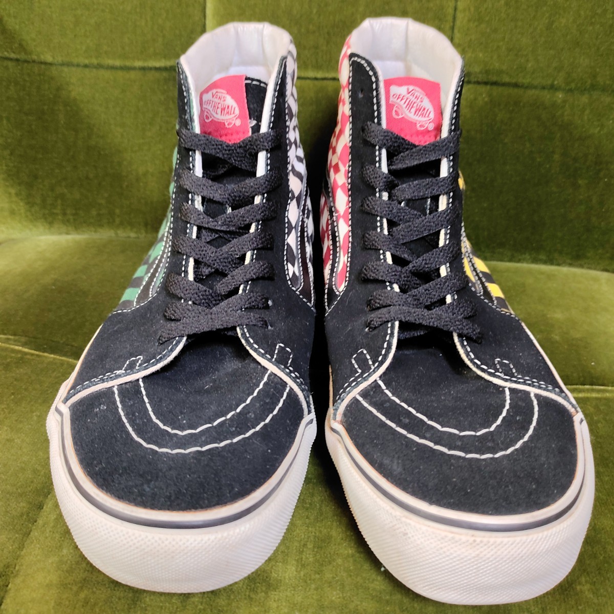 VANS sk8-hi スケートハイ チェッカー　クレイジー　マルチ　_画像3