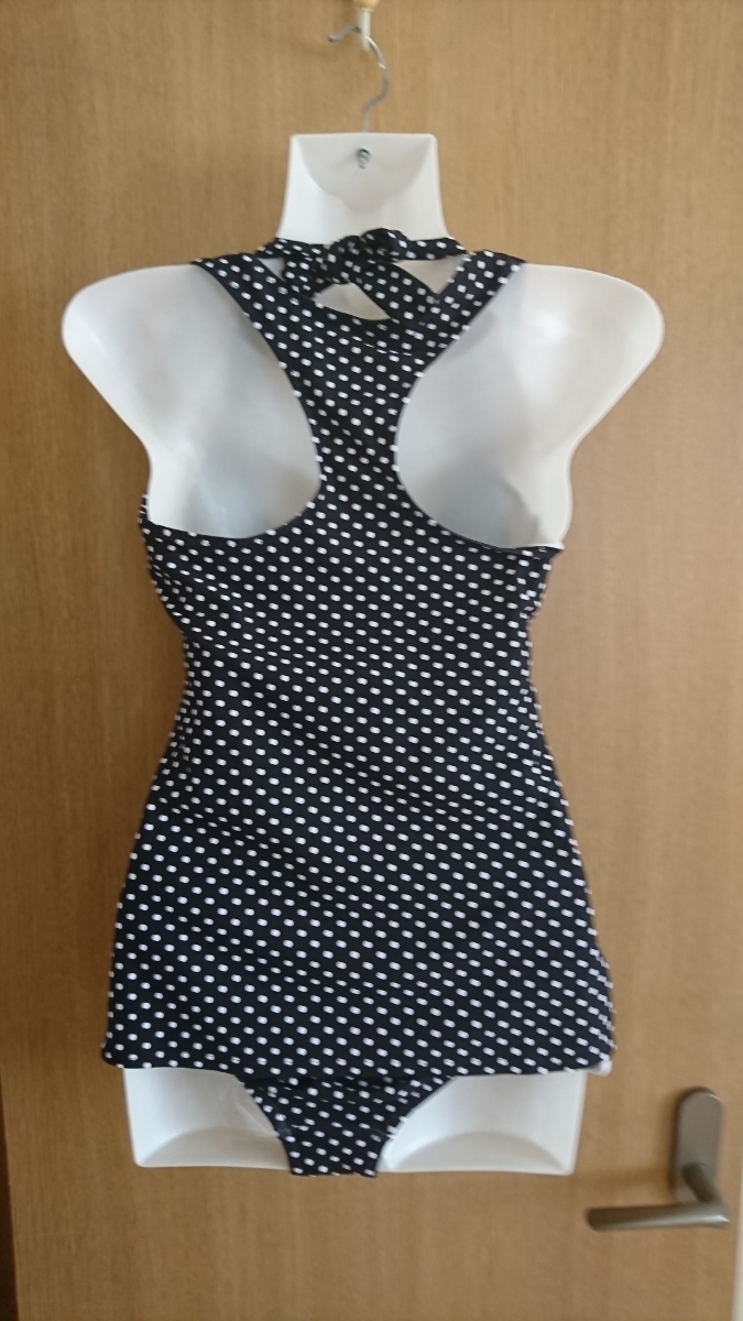 * black × white. polka dot pattern. bikini 3 point set * size 7S* Kansai fashion ream .* tunic attaching *