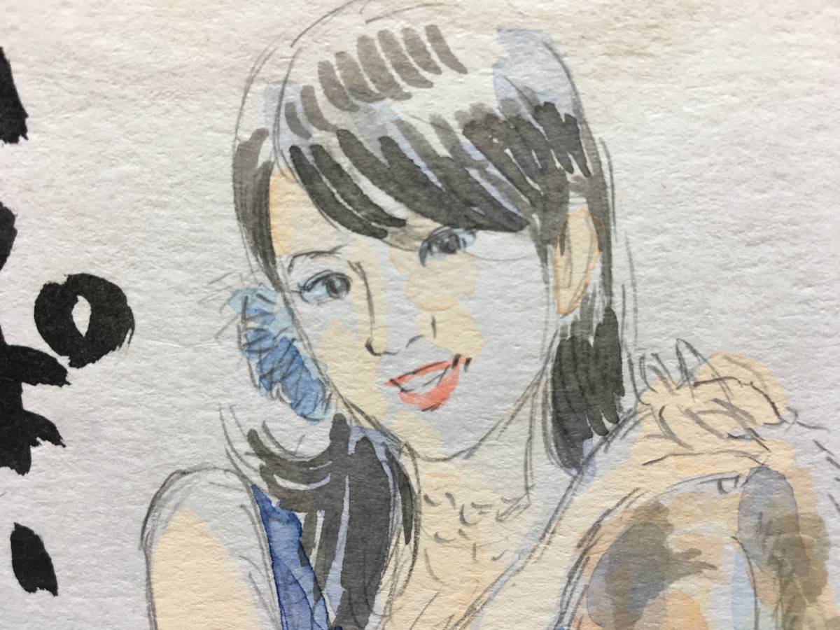  height . cotton plant . height .. manga house genuine work autograph . watercolor painting . seal .. original picture picture manga sketch te sun .. chopsticks cotton plant . poetry . cat young lady beautiful person singer rare article 