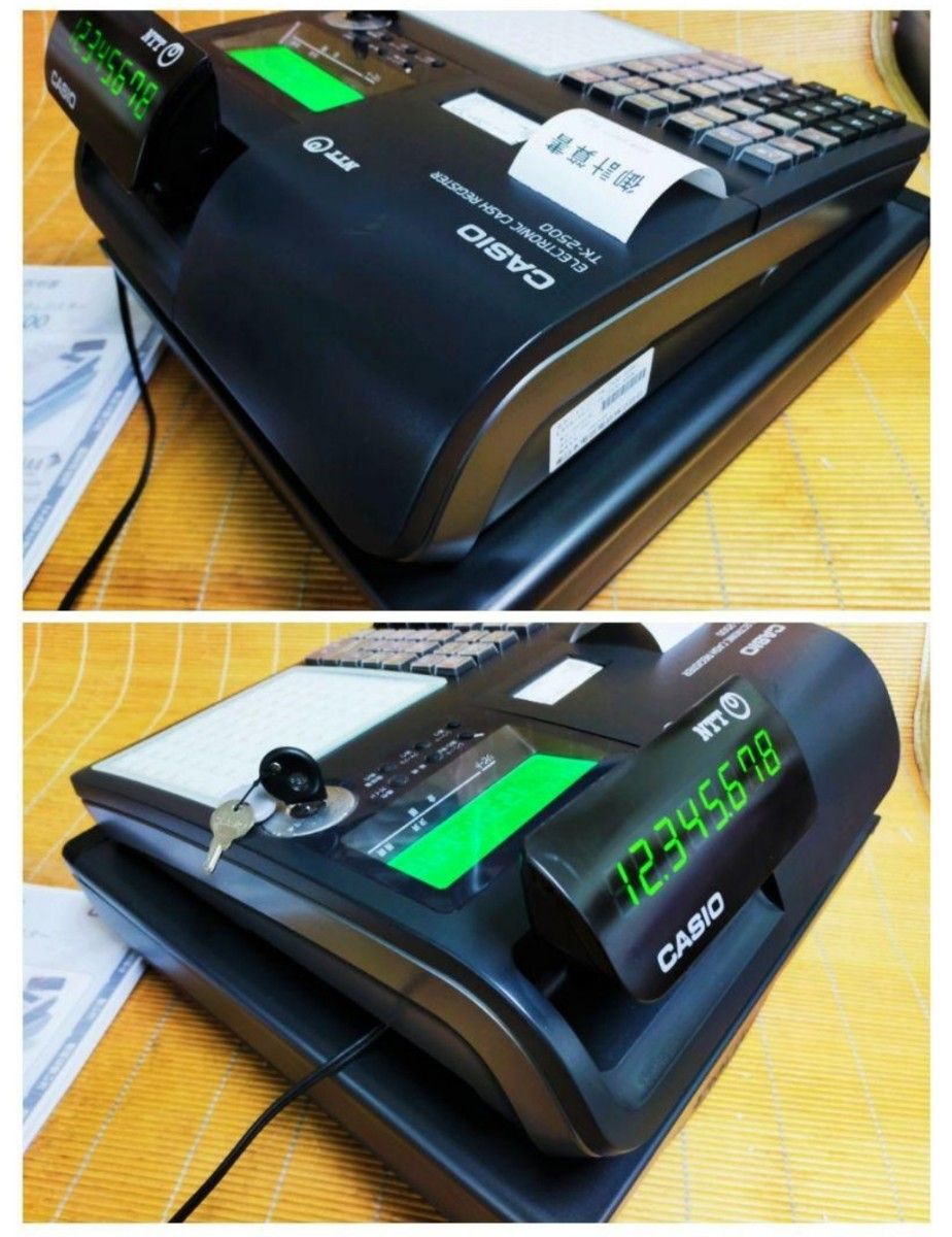 CASIO レジスター TK-2500中古 設定無料 コンパクト n1618 CASIO カシオレジスター カシオ