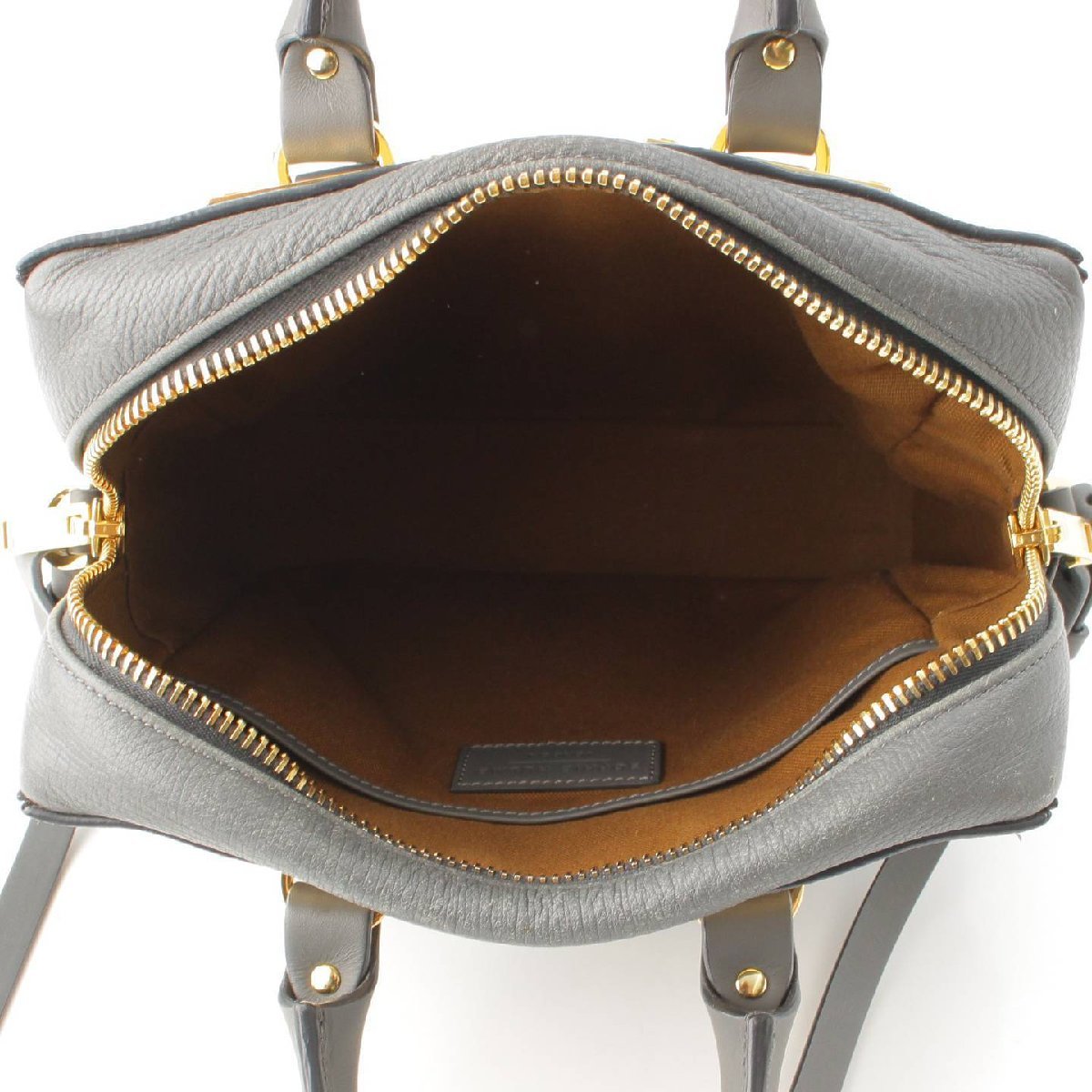 【ソフィーヒュルム】SOPHIE HULME　アルビオン 2WAY レザー ハンドバッグ グレー 【中古】【正規品保証】179226_画像6