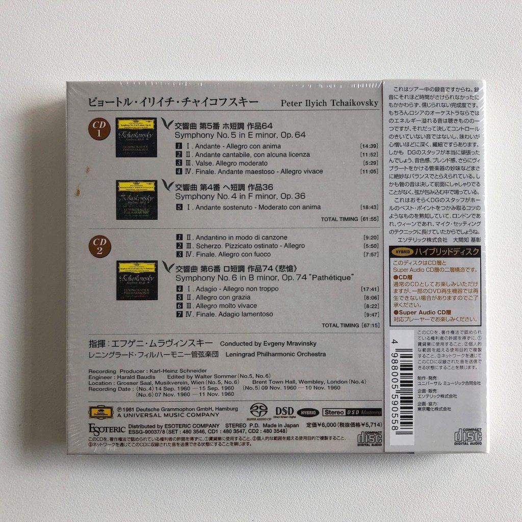 未開封】2CD/ムラヴィンスキー/チャイコフスキー:交響曲第4番 第5番 第