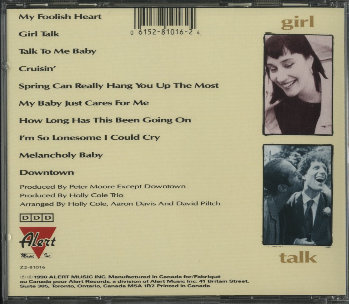 CD/ HOLLY COLE TRIO / GIRL TALK / ホリー・コール・トリオ / 輸入盤 Z2-81016 30408_画像2