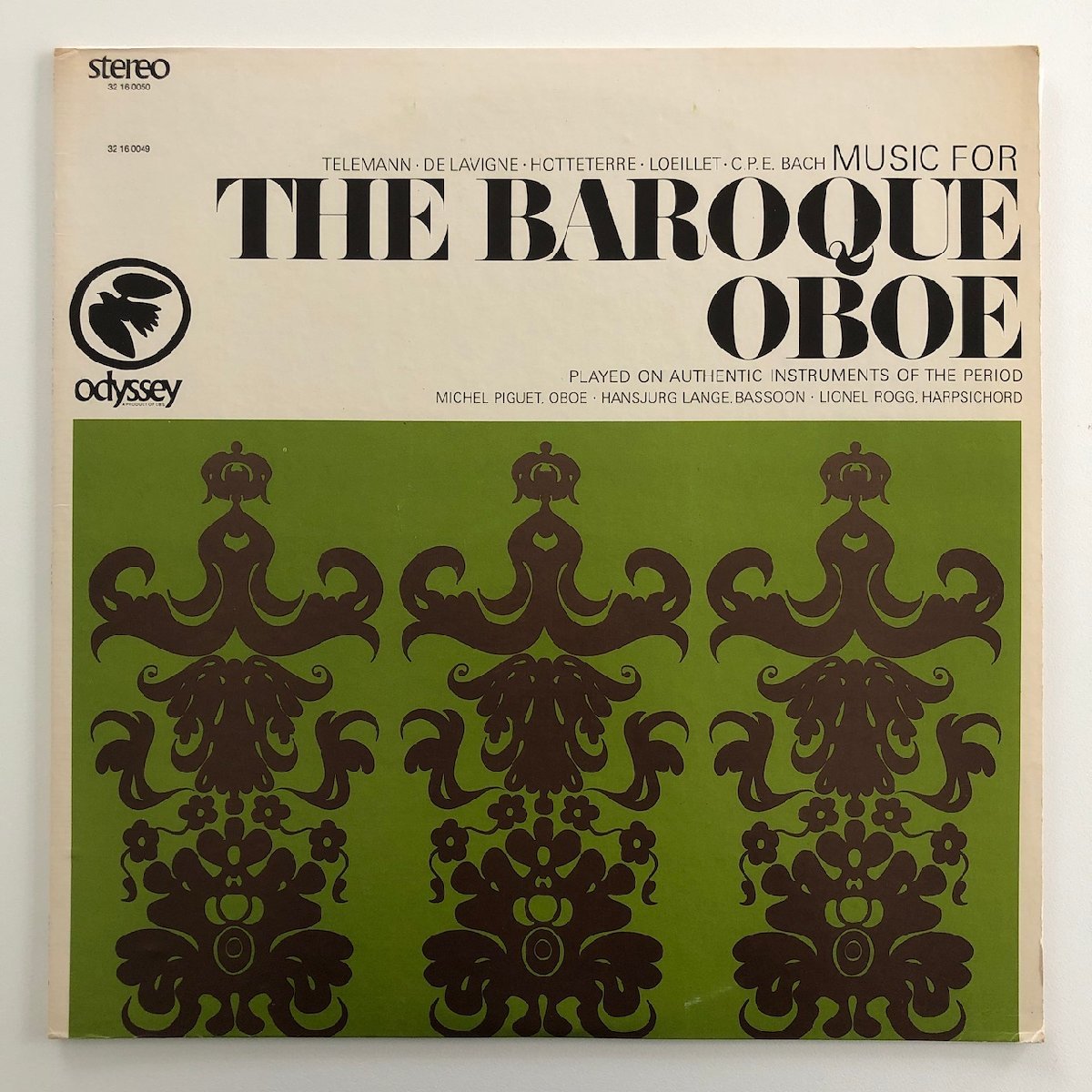 LP / Michel Pigue и т. Д. / Музыка для гобоя барокко / Тельман: Соната и т. Д. / Одиссея США 32160049 30425