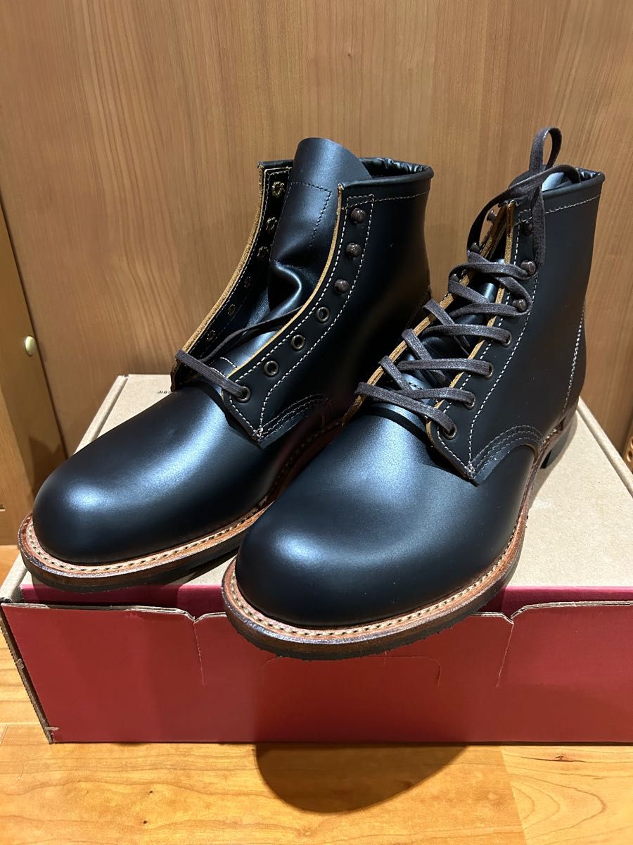 超美品の REDWING 本革 9060 メンズ ベックマン 茶 フラットボックス