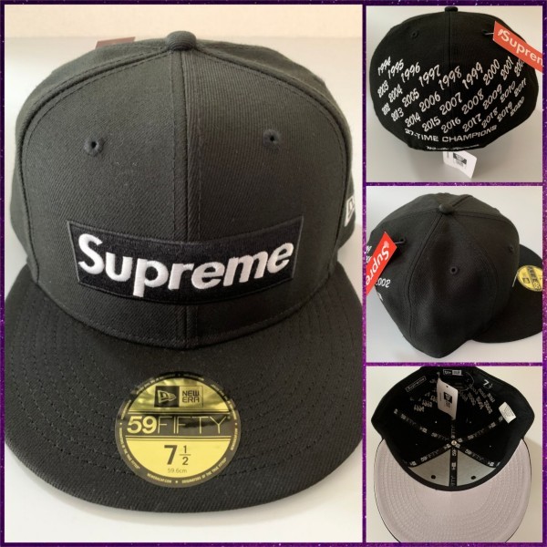 人気商品】 Supreme x New Era Champions Box Logo Cap 野球帽