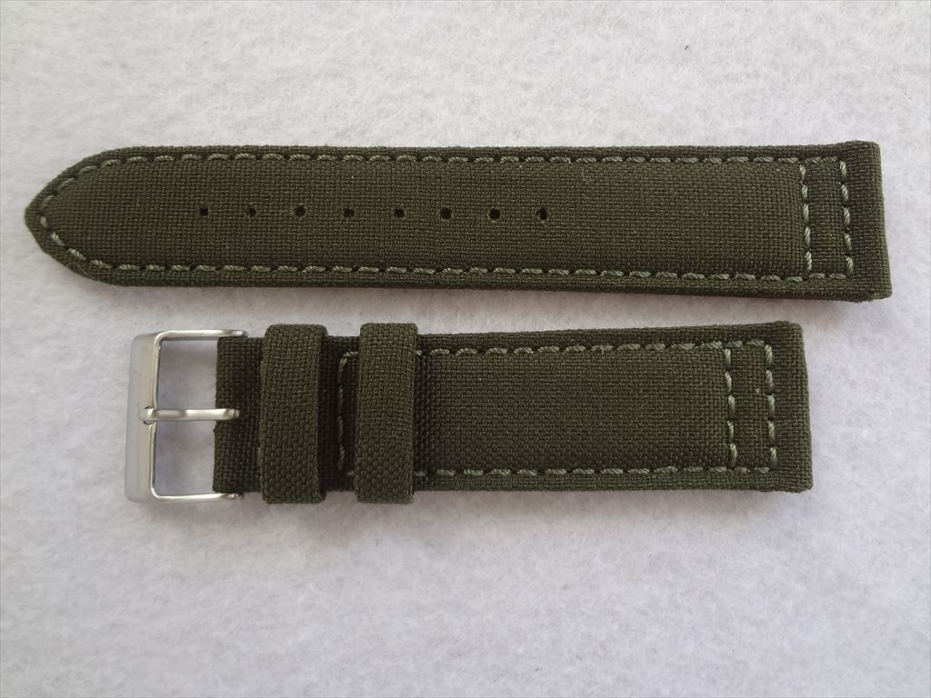  wristwatch band 22mm green ko-te.laCORDURA( nylon .. durability equipped ) clock belt green Hadley Roma