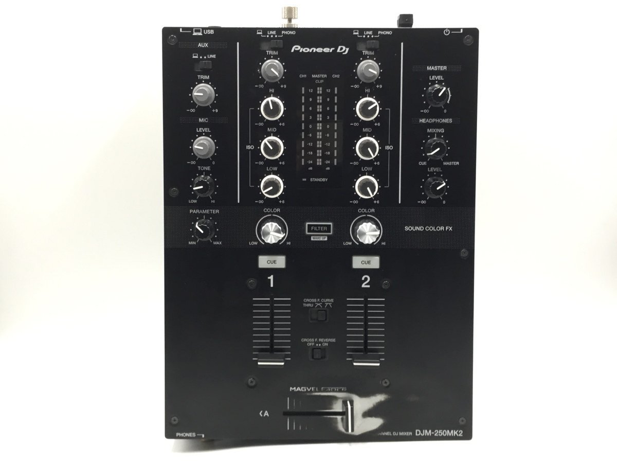 Pioneer DJ DJM-250MK2 DJミキサー ジャンク品 Pioneer DJ DJM-250MK2 DJミキサージャンク品